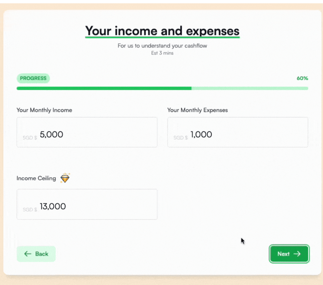 Simple form with Singapore-specific fields